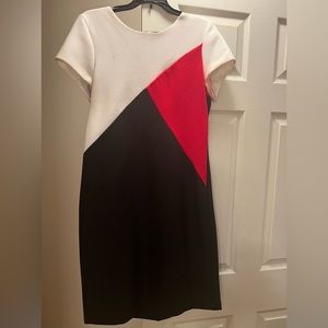 Three-Colored Pattern Dress